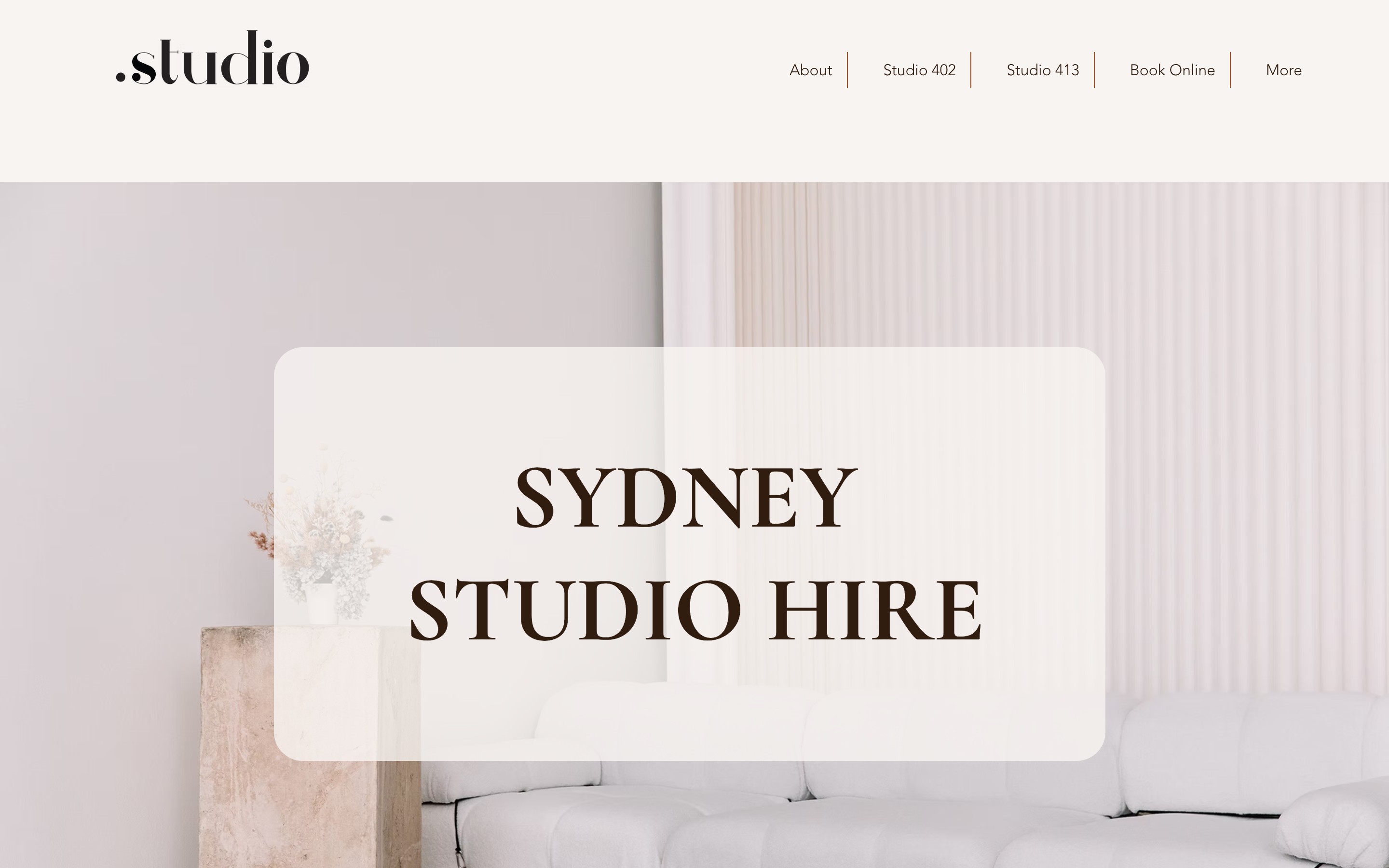 Dot Studio desktop website design