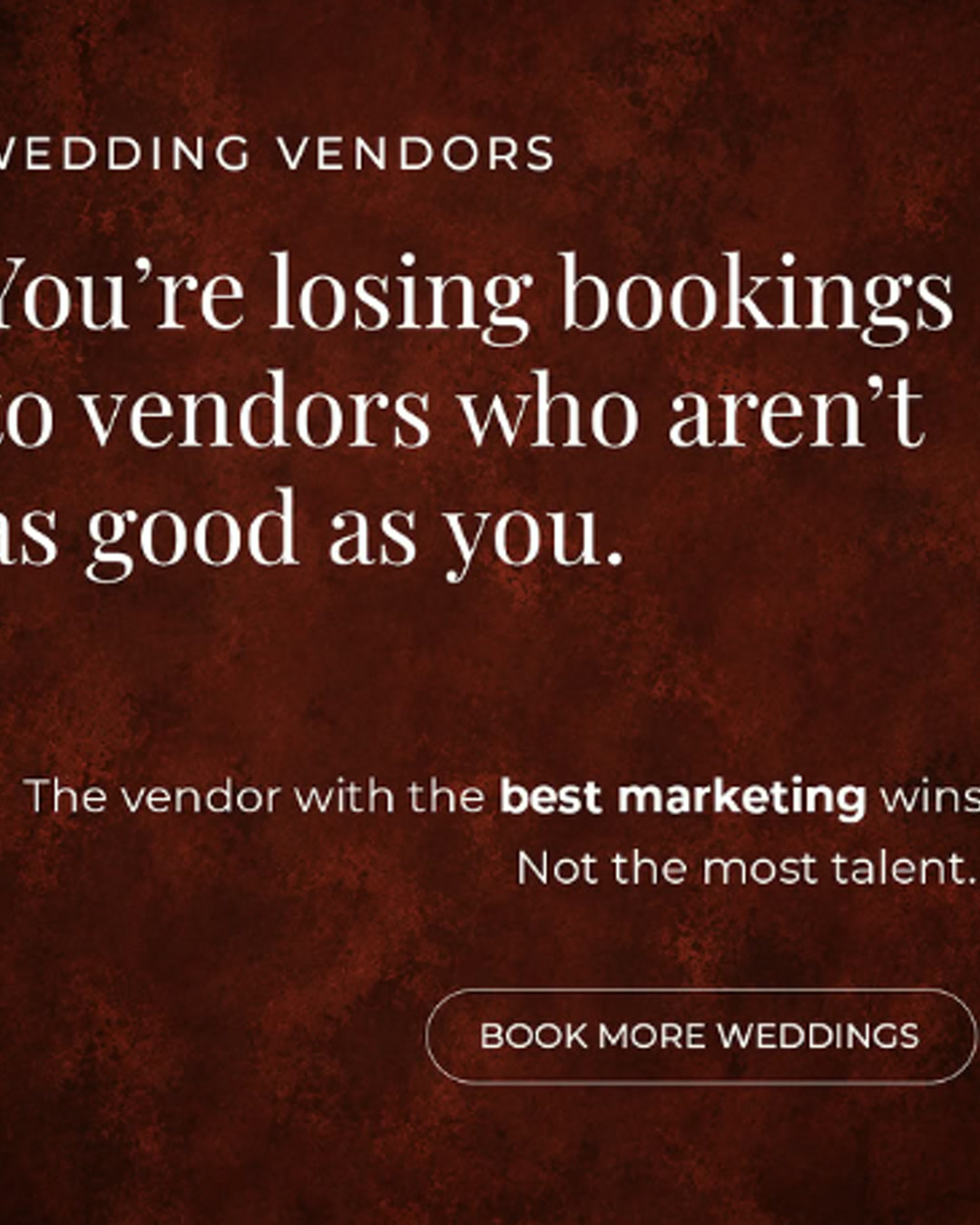 TailorMade Weddings paid social ad creative 1