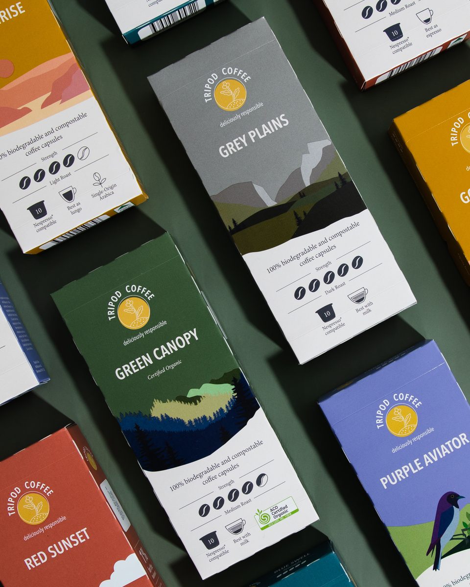 Tripod Coffee paid social ad creative 1